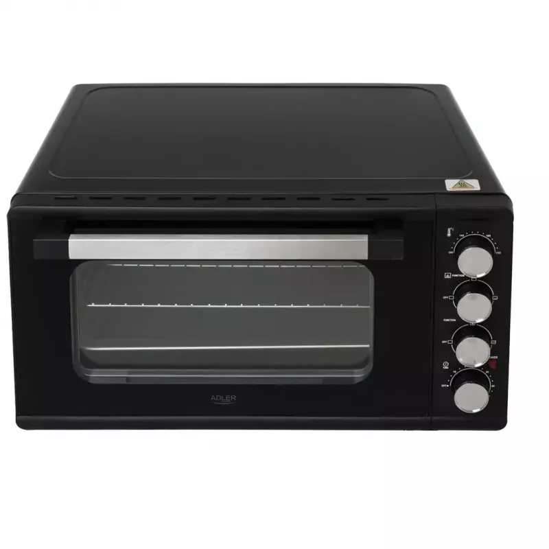 Mini orkaitė Adler AD 6030 — 30 L / 1500 W, mechaninis laikmatis, rotiseris, 230°C, laisvai pastatoma, juoda