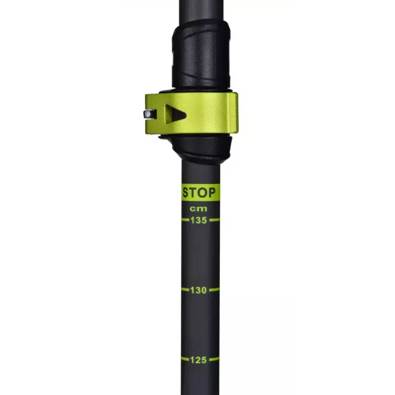 Trekkingo lazdos Viking Carbo Lite Black Lime, 175 cm, anglies pluoštas, 610 g (pora)