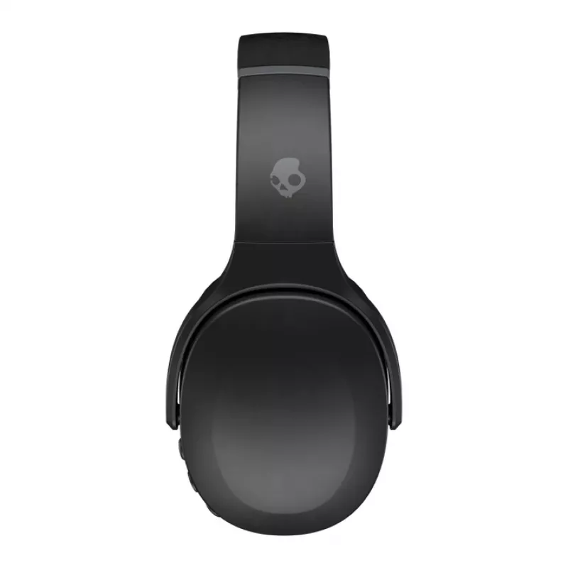 Ausinės Skullcandy Crusher Evo – belaidės ir laidinės viršugalvinės ausinės, Bluetooth 5.0, 40 h baterija, USB-C, 3,5 mm, sulankstomos, juodos