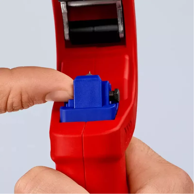 Vamzdžių pjoviklis Knipex 90 23 01 BK plieninis peilis plastikinė rankena 165 mm