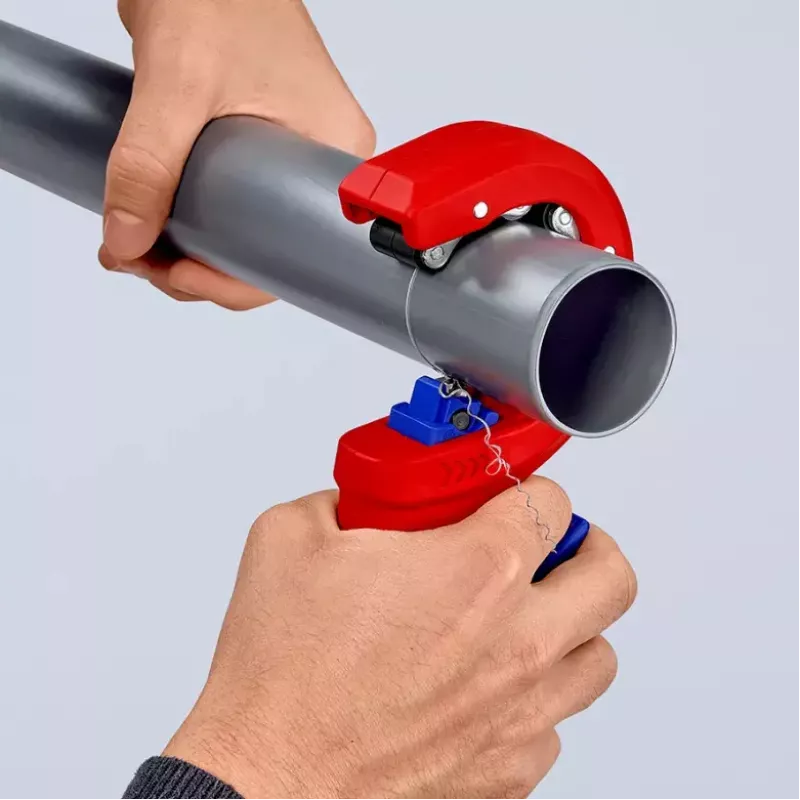 Vamzdžių pjoviklis Knipex 90 23 01 BK plieninis peilis plastikinė rankena 165 mm