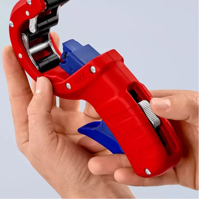 Vamzdžių pjoviklis Knipex 90 23 01 BK plieninis peilis plastikinė rankena 165 mm