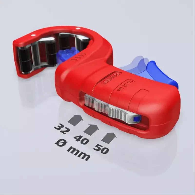 Vamzdžių pjoviklis Knipex 90 23 01 BK plieninis peilis plastikinė rankena 165 mm