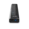 Lindy 10 Portų USB 3.0 Hub su Įjungimo / Išjungimo Jungikliais