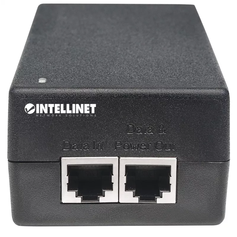 Intellinet Gigabit Ultra PoE+ injektorius, 1 x 60 W prievadas, suderinamas su IEEE 802.3bt ir IEEE 802.3at/af, plastikinis korpusas
