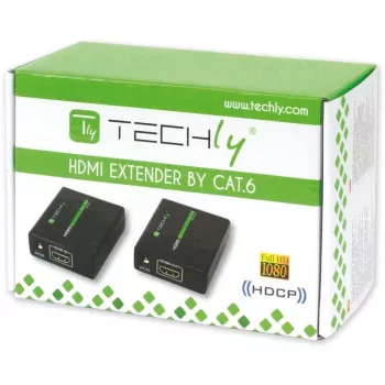 AV siųstuvas ir imtuvas TECHLY IDATA EXT-E70 — HDMI per Cat6/6a/7 prailgintuvas, Full HD 1920x1080, 60 m, 10.2 Gbit/s, HDCP, juodas