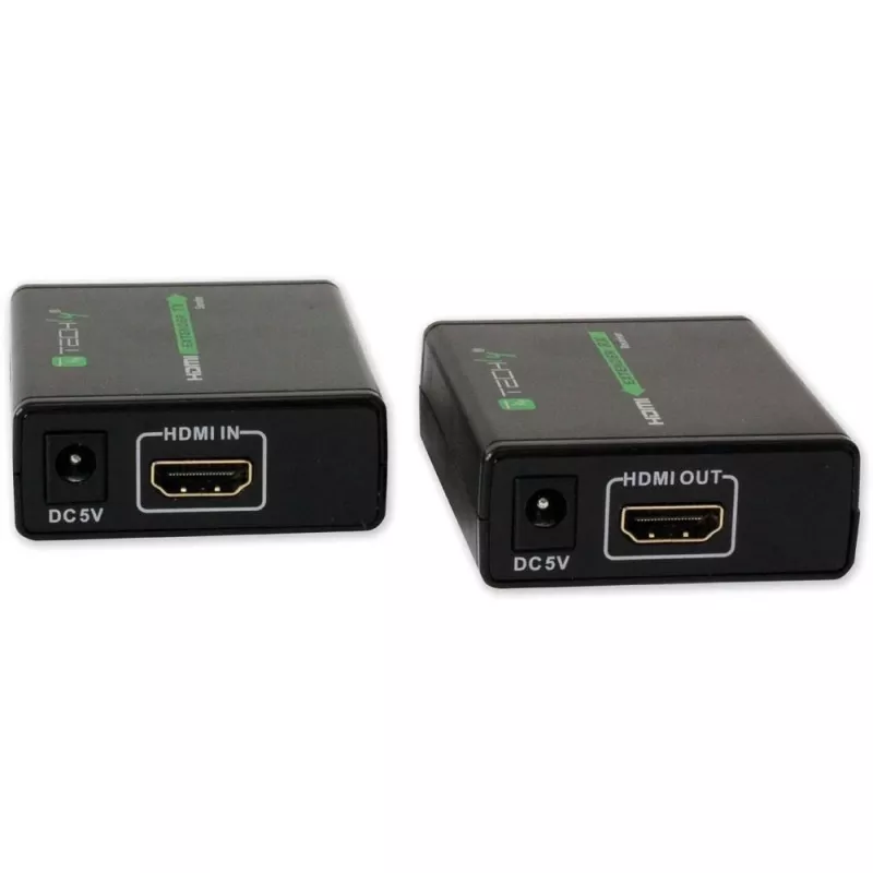 AV siųstuvas ir imtuvas TECHLY IDATA EXT-E70 — HDMI per Cat6/6a/7 prailgintuvas, Full HD 1920x1080, 60 m, 10.2 Gbit/s, HDCP, juodas