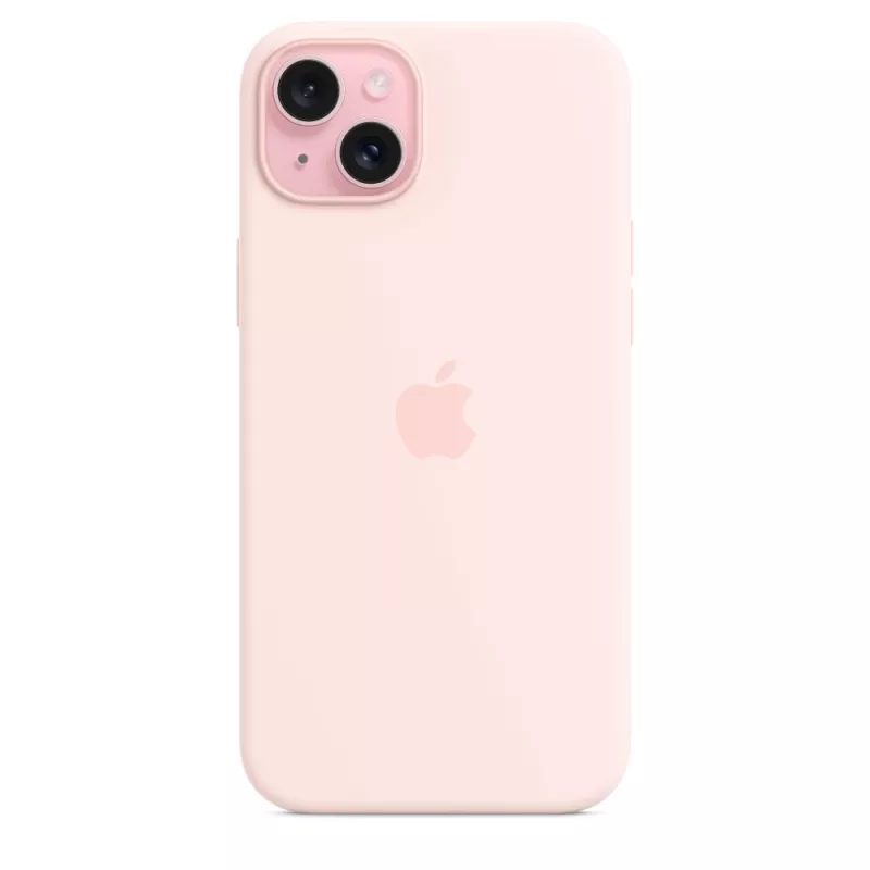 APPLE Silikoninis dėklas su MagSafe iPhone 15 Plus šviesiai rožinis