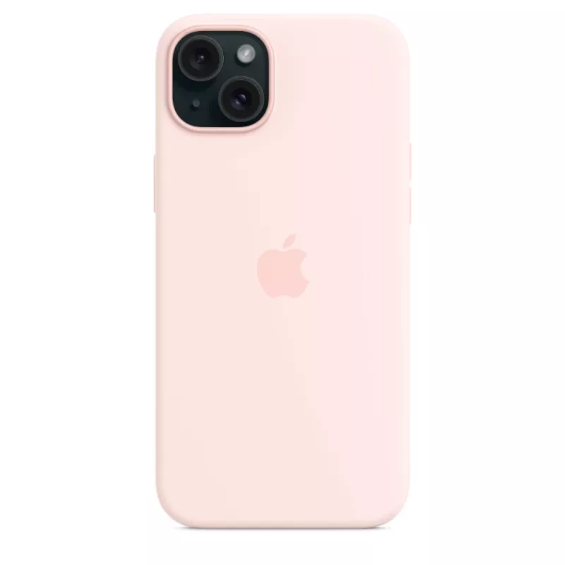 APPLE Silikoninis dėklas su MagSafe iPhone 15 Plus šviesiai rožinis