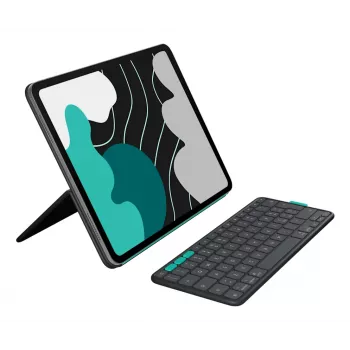 LOGITECH Flip Folio Graphite – apsauginis dėklas iPad Pro 13 colių (M4) ir iPad Air 13 colių (M2 ir M3) QWERTY UK