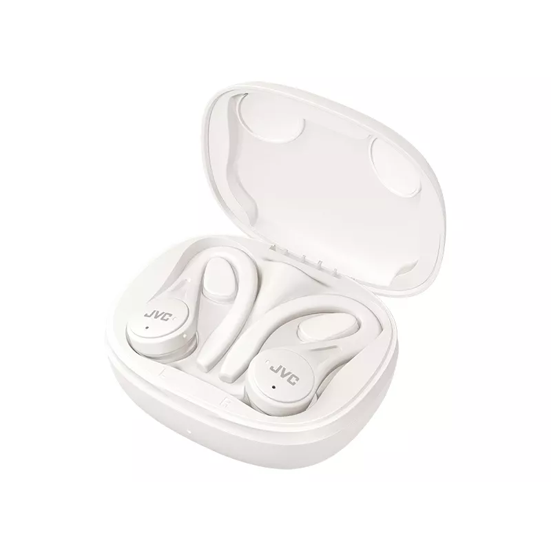 JVC Sports TWS White belaidės ausinės, TWS, 20–20000 Hz, skambučiams/muzikai, 6,8 g, baltos