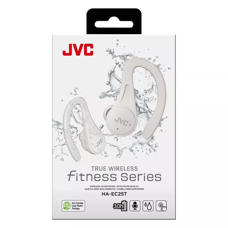 JVC Sports TWS White belaidės ausinės, TWS, 20–20000 Hz, skambučiams/muzikai, 6,8 g, baltos