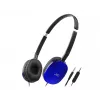 Laidinės ausinės su galvos lanku JVC HA-S160M-AU, binauralinės, 3 cm tvarkyklės, 12–24000 Hz, 32 Ω, 1,2 m kabelis, mėlyna