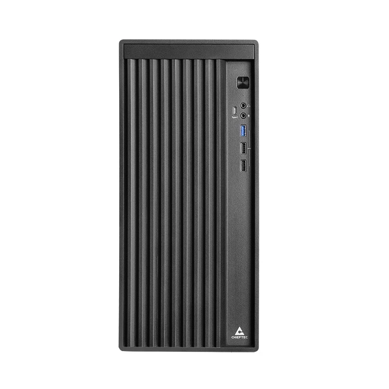 Korpusas CHIEFTEC BS-20B-OP Midi Tower, juodas, microATX/Mini-ITX, 2x 3,5 colio, max GPU 27 cm, 1x 5,25 colio lizdas, USB-C