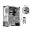 Korpusas CHIEFTEC BS-20B-OP Midi Tower, juodas, microATX/Mini-ITX, 2x 3,5 colio, max GPU 27 cm, 1x 5,25 colio lizdas, USB-C
