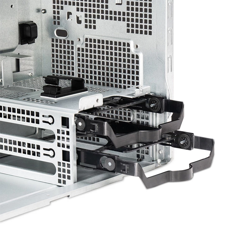 Korpusas CHIEFTEC BS-20B-OP Midi Tower, juodas, microATX/Mini-ITX, 2x 3,5 colio, max GPU 27 cm, 1x 5,25 colio lizdas, USB-C