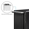 Korpusas CHIEFTEC BS-20B-OP Midi Tower, juodas, microATX/Mini-ITX, 2x 3,5 colio, max GPU 27 cm, 1x 5,25 colio lizdas, USB-C