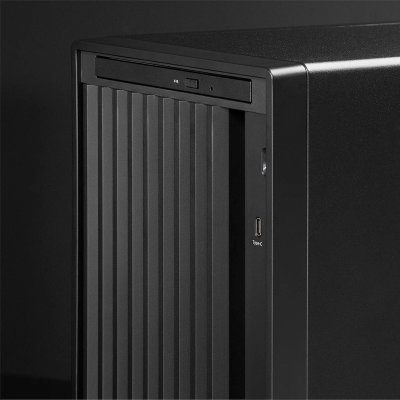 Korpusas CHIEFTEC BS-20B-OP Midi Tower, juodas, microATX/Mini-ITX, 2x 3,5 colio, max GPU 27 cm, 1x 5,25 colio lizdas, USB-C
