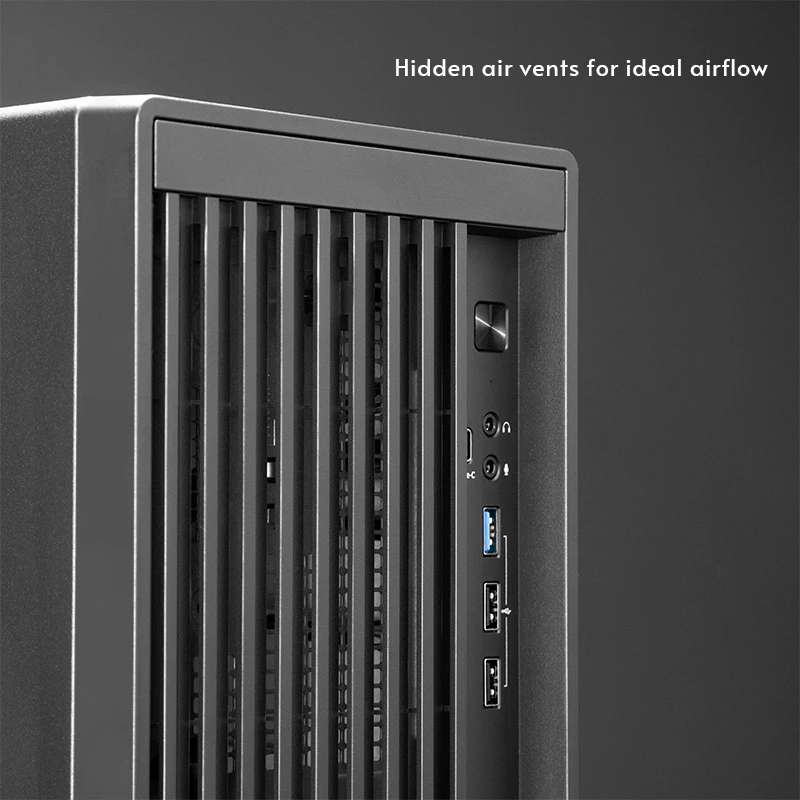 Korpusas CHIEFTEC BS-20B-OP Midi Tower, juodas, microATX/Mini-ITX, 2x 3,5 colio, max GPU 27 cm, 1x 5,25 colio lizdas, USB-C