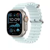 APPLE 49mm ledyno mėlynos spalvos Ocean Band prailginimas – natūralaus titano apdaila