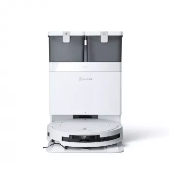 Robotinis dulkių siurblys ir šluostė Ecovacs Deebot T50 Pro Omni – 185 min veikimo laikas, 6400 mAh baterija, 3 L bazės dulkėms talpa, D-ToF lidar navigacija, šlapias valymas, 9 mm įveikimas