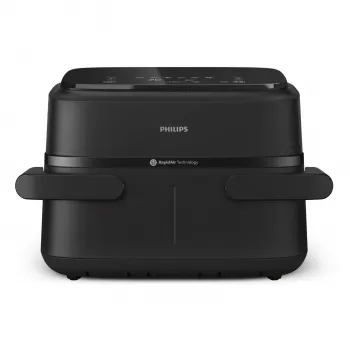 Philips 1000 serijos NA150/00 karšto oro gruzdintuvė, dviguba, 7 L, 2450 W, juoda