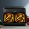 Philips 1000 serijos NA150/00 karšto oro gruzdintuvė, dviguba, 7 L, 2450 W, juoda