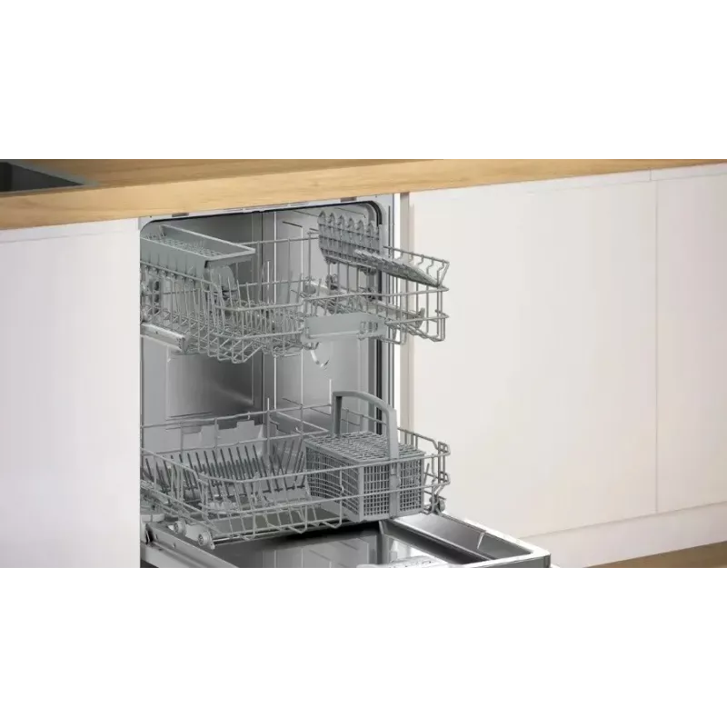 Integruojama indaplovė Bosch Serie 4 SMV4HVX11E — 14 komplektų, pilnas dydis 60 cm, energijos klasė C