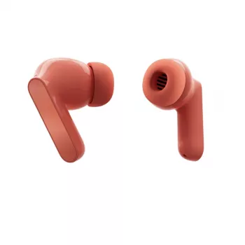 Belaidės į ausį dedamos ausinės Motorola Moto Buds – Coral, Bluetooth 5.3, ANC, Dolby Atmos, 9 h atkūrimas (42 h su dėklu)