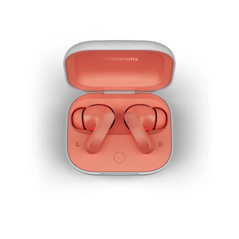 Motorola Moto Buds belaidės įdedamos ausinės, Bluetooth, koralinės
