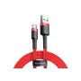 BASEUS Cafule greitojo įkrovimo laidas – USB-A į USB-C 2A – 2 m – Raudonas (Nailoninis pynimas)