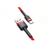 BASEUS Cafule greitojo įkrovimo laidas – USB-A į USB-C 2A – 2 m – Raudonas (Nailoninis pynimas)