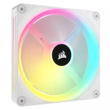 CORSAIR Qx RGB Series Icue Link Qx140 RGB White 140 mm ventiliatorius su magnetiniu guoliu ir RGB apšvietimu