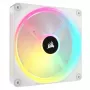 CORSAIR Qx RGB Series Icue Link Qx140 RGB White 140 mm ventiliatorius su magnetiniu guoliu ir RGB apšvietimu