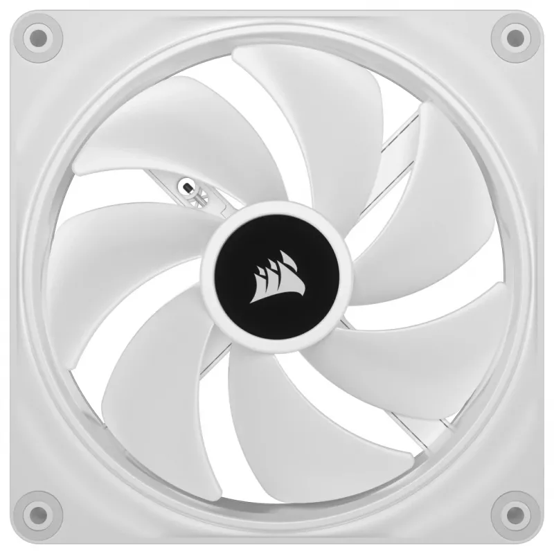 CORSAIR Qx RGB Series Icue Link Qx140 RGB White 140 mm ventiliatorius su magnetiniu guoliu ir RGB apšvietimu