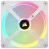 CORSAIR Qx RGB Series Icue Link Qx140 RGB White 140 mm ventiliatorius su magnetiniu guoliu ir RGB apšvietimu