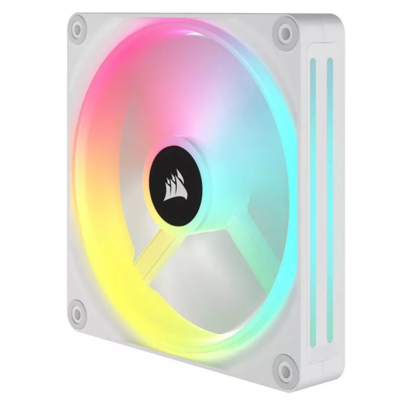 CORSAIR Qx RGB Series Icue Link Qx140 RGB White 140 mm ventiliatorius su magnetiniu guoliu ir RGB apšvietimu