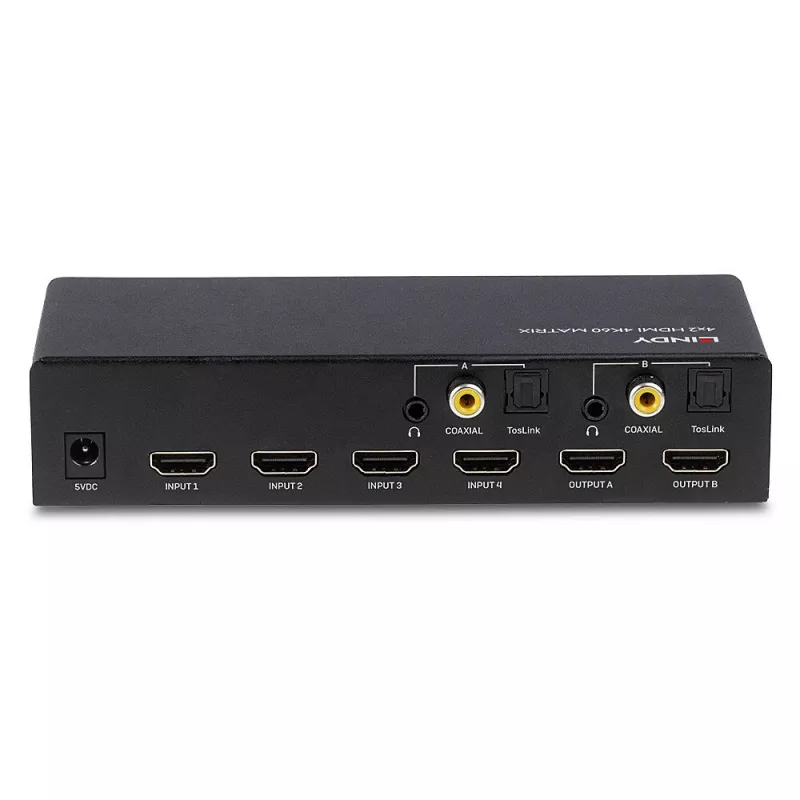 AV matricinis perjungiklis Lindy 4x2 HDMI 4K60 matrica