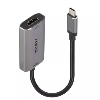 Lindy USB Type C į HDMI 8K60 keitiklis, 0,11 m, USB Type-C, HDMI, Kištukas, Lizdas, Tiesus