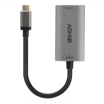 Lindy USB Type C į HDMI 8K60 keitiklis, 0,11 m, USB Type-C, HDMI, Kištukas, Lizdas, Tiesus