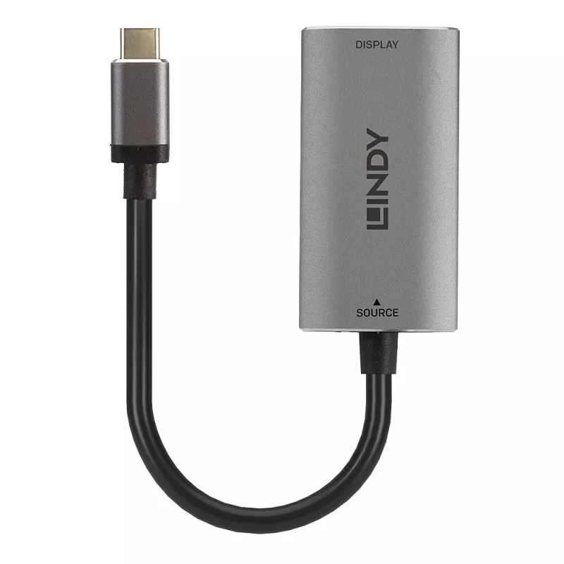 Lindy USB Type C į HDMI 8K60 keitiklis, 0,11 m, USB Type-C, HDMI, Kištukas, Lizdas, Tiesus