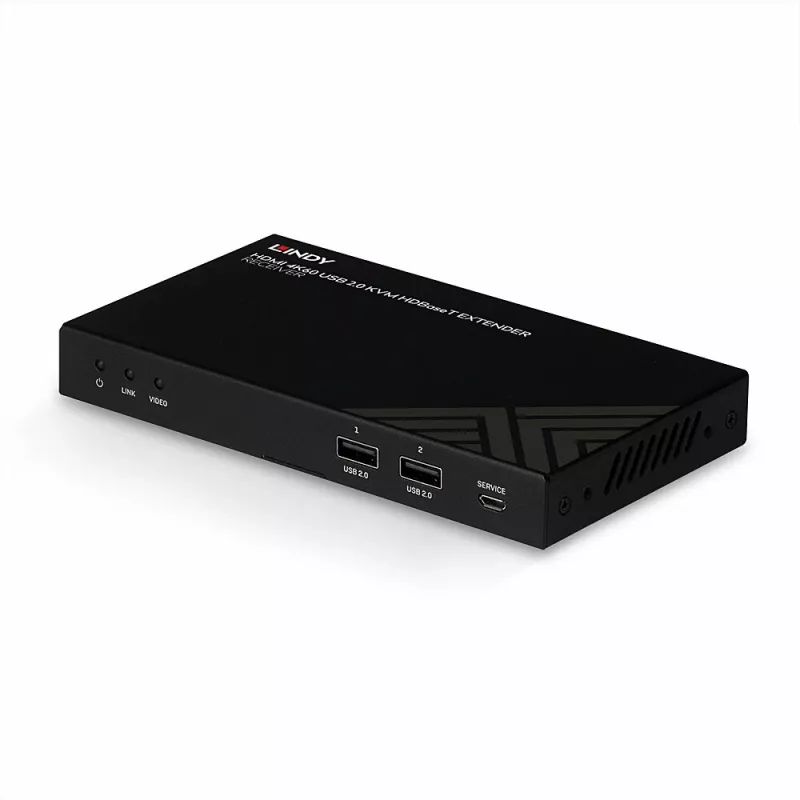 Lindy 150 m Cat.6 HDMI 4K60, IR, RS-232 ir Audio HDBaseT KVM imtuvas