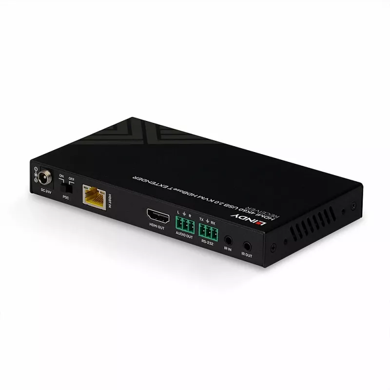 Lindy 150 m Cat.6 HDMI 4K60, IR, RS-232 ir Audio HDBaseT KVM imtuvas