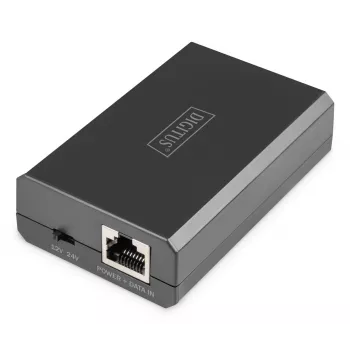DIGITUS Gigabit Ethernet PoE skirstytuvas 802.3af/at/bt Išėjimas: 12V/4,25A 24V/2,125A 51W