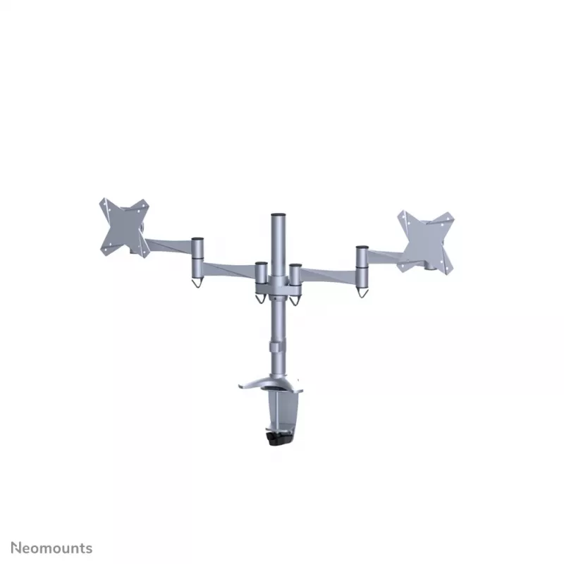 Neomounts FPMA-D1330DSILVER monitorio ranka 10-27 colių, spaustuvas/įvorė, 9 kg, 25.4 cm (10 col.), 68.6 cm (27 col.), 100 x 100 mm, sidabrinė