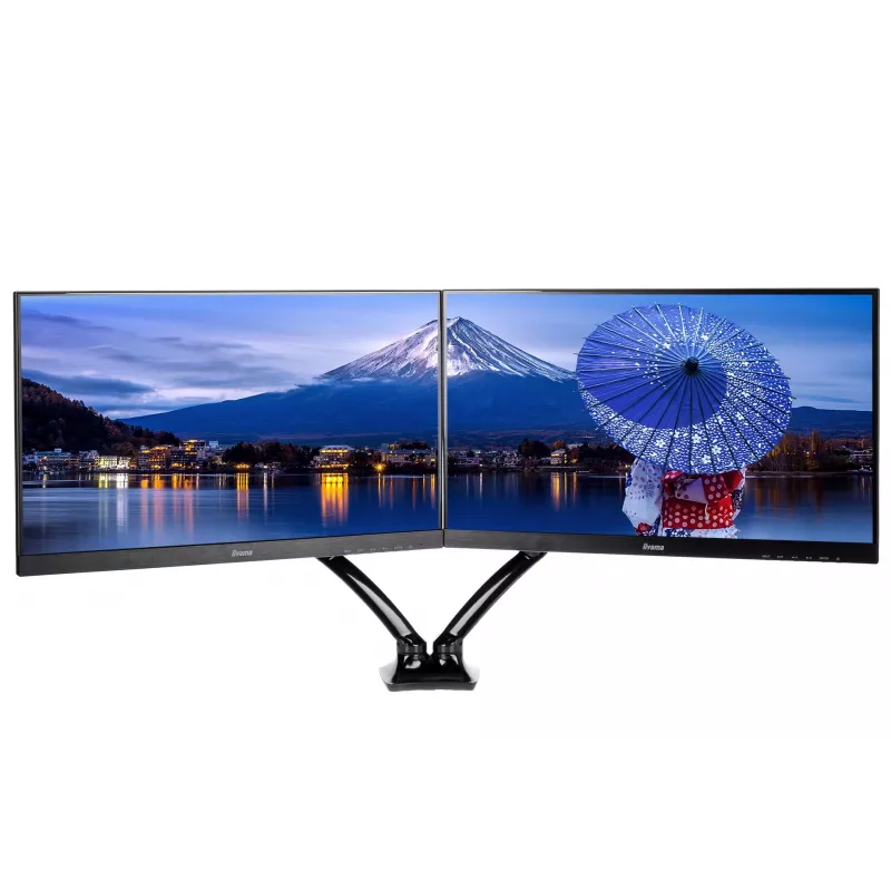 IIYAMA DS3002C-B1 dviejų monitorių laikiklis / stovas 68,6 cm (27 col.) stalas Juoda