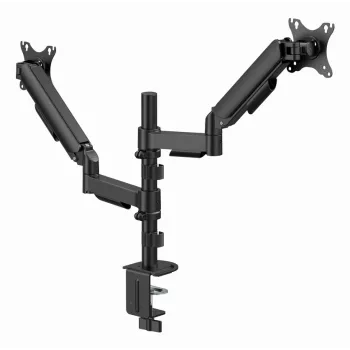 Gembird MA-DA2P-02 monitorų laikiklis stalas 2 ekranams, iki 81,3 cm (32 colių), VESA 75x75–100x100, maks. 9 kg kiekvienam, spaustuvas/įvorė, juoda