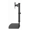 Stalinis monitoriaus stovas GEMBIRD MS-D1ST-02 – aukščio reguliavimas, pilnas judesys, 17–32 colių, 8 kg, VESA 75x75–100x100, juodas