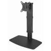 Stalinis monitoriaus stovas GEMBIRD MS-D1ST-02 – aukščio reguliavimas, pilnas judesys, 17–32 colių, 8 kg, VESA 75x75–100x100, juodas