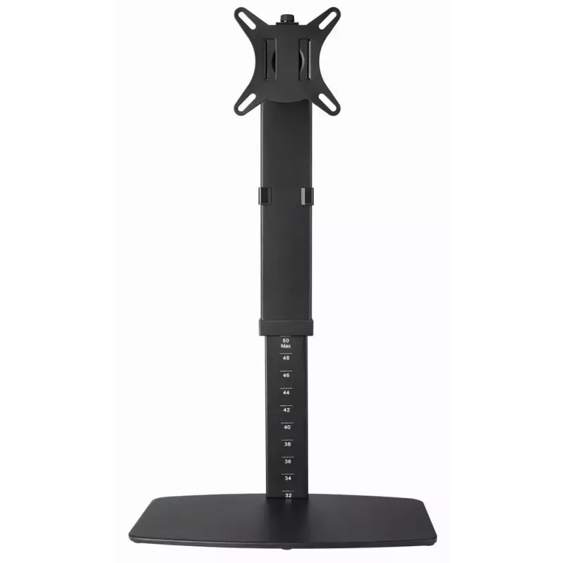 Stalinis monitoriaus stovas GEMBIRD MS-D1ST-02 – aukščio reguliavimas, pilnas judesys, 17–32 colių, 8 kg, VESA 75x75–100x100, juodas
